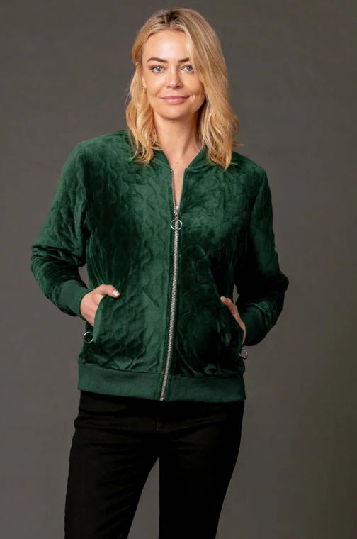 MIMOSO QUILTED BOMBER - Green