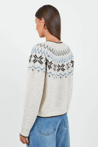 AMONG THE BRAVE - SHETLAND FAIRISLE CARDIGAN - Oat