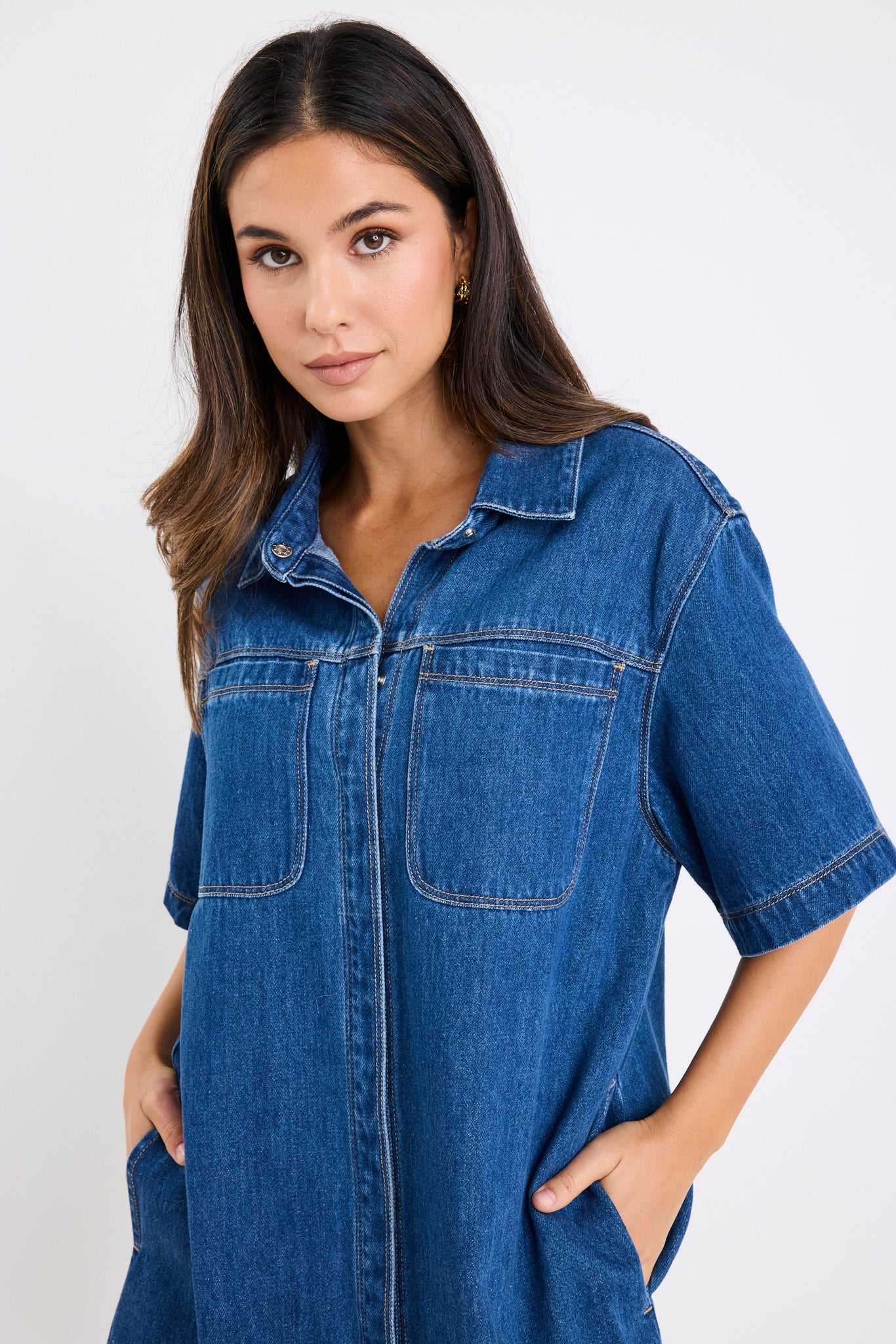 STORIES BE TOLD SHORTCUT STORM MINI DRESS - Storm Blue