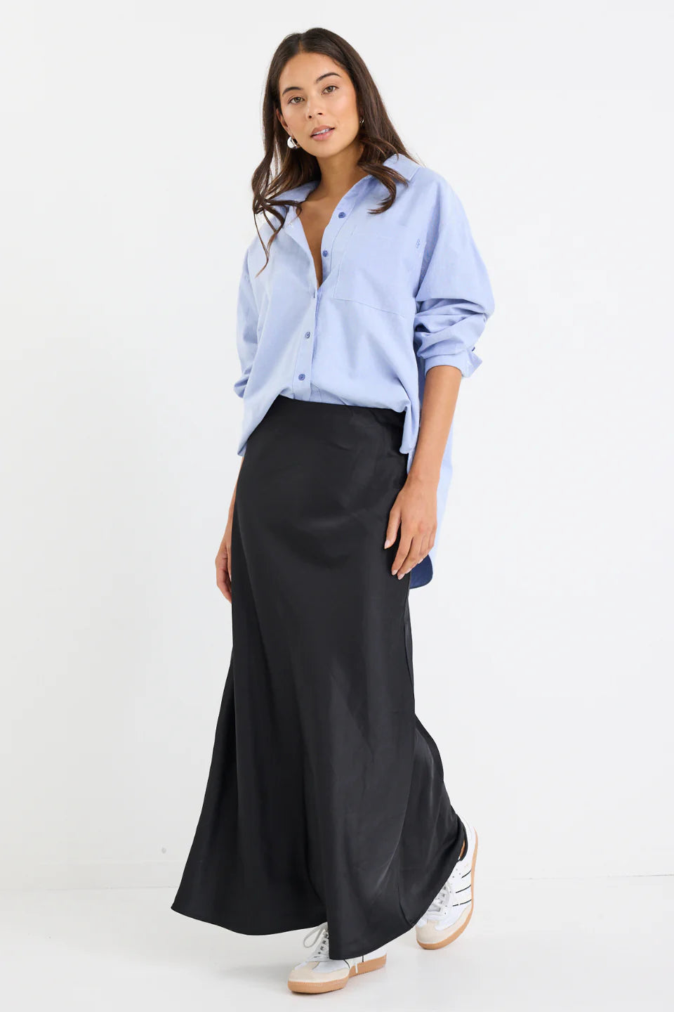 STORIES BE TOLD SIGNATURE BLUE OXFORD OVERSIZED SHIRT - Blue