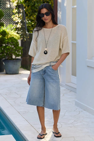 STORIES BE TOLD - MAVERICK BERMUDA SHORTS - Vintage Blue
