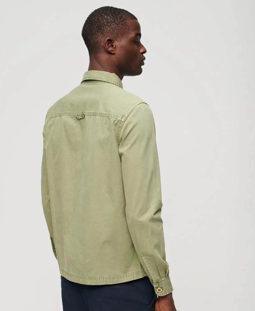 SUPERDRY MERCHANT RIPSTOP OVERSHIRT - OLIVE KHAKI