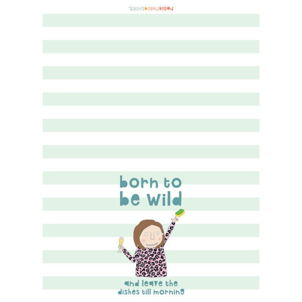 ROSIE MADE A THING TEA TOWEL - Born To Be Wild