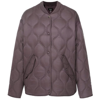 MOKE TALEI QUILT BOMBER JACKET - Cocoa Powder