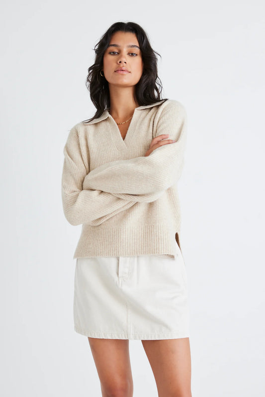 AMONG THE BRAVE - Truth Oat Collar Chunky Knit Jumper