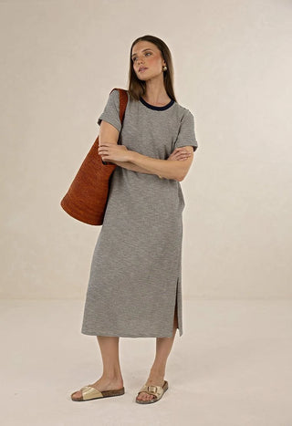HUMIDITY - PROFILE STRIPE DRESS - Midnight