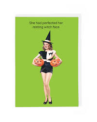CATH TATE CARDS - Witch face