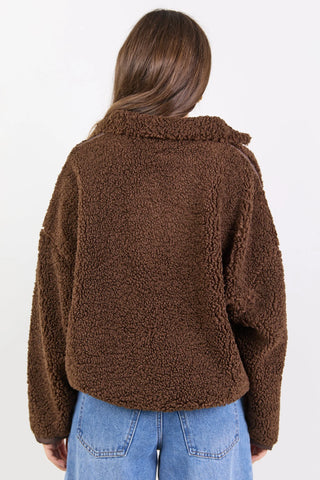 STORIES TO BE TOLD - UNTOLD QUARTER ZIP SWEATSHIRT - Chocolate