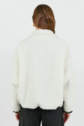 STORIES TO BE TOLD - UNTOLD QUARTER ZIP SWEATSHIRT - Cream