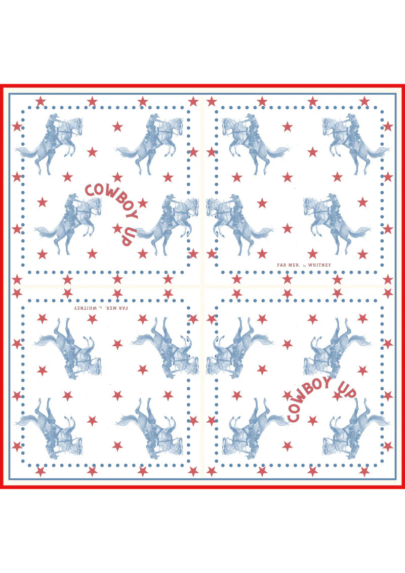 FAR MER BY WHITNEY  COTTON BANDANA - COWBOY UP