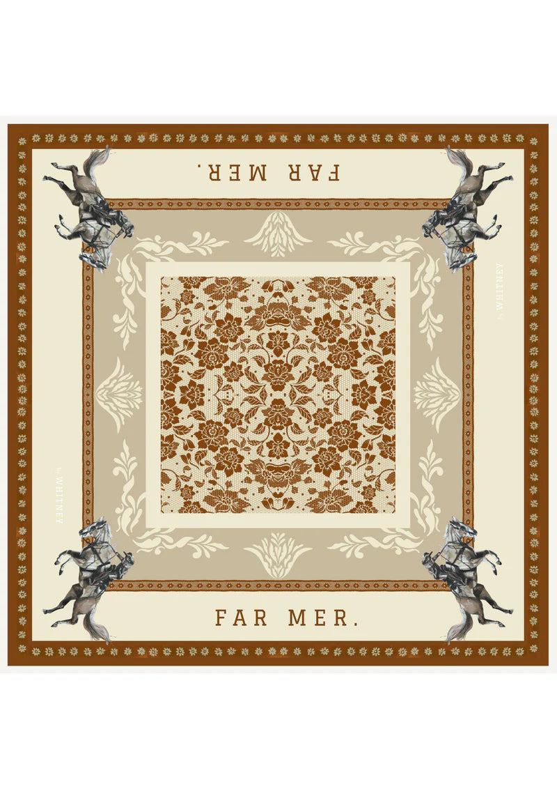 FAR MER BY WHITNEY  COTTON BANDANA - PAISLEY PALOMINO