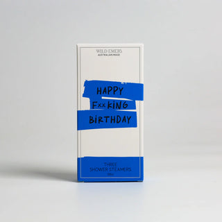 WILD EMERY THREE SHOWER STEAMERS - HAPPY BIRTHDAY