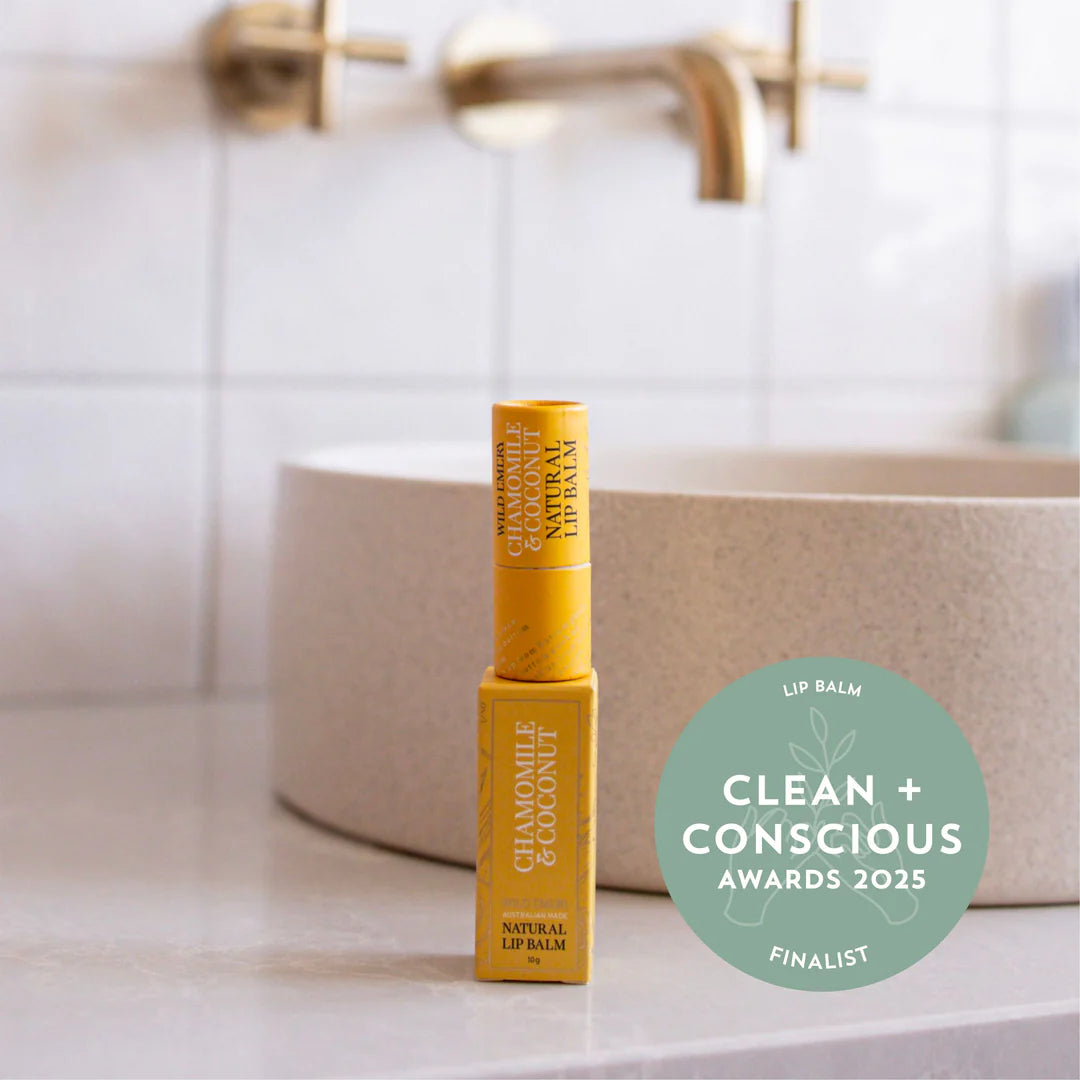 WILD EMERY NATURAL LIP BALM - Chamomile & Coconut