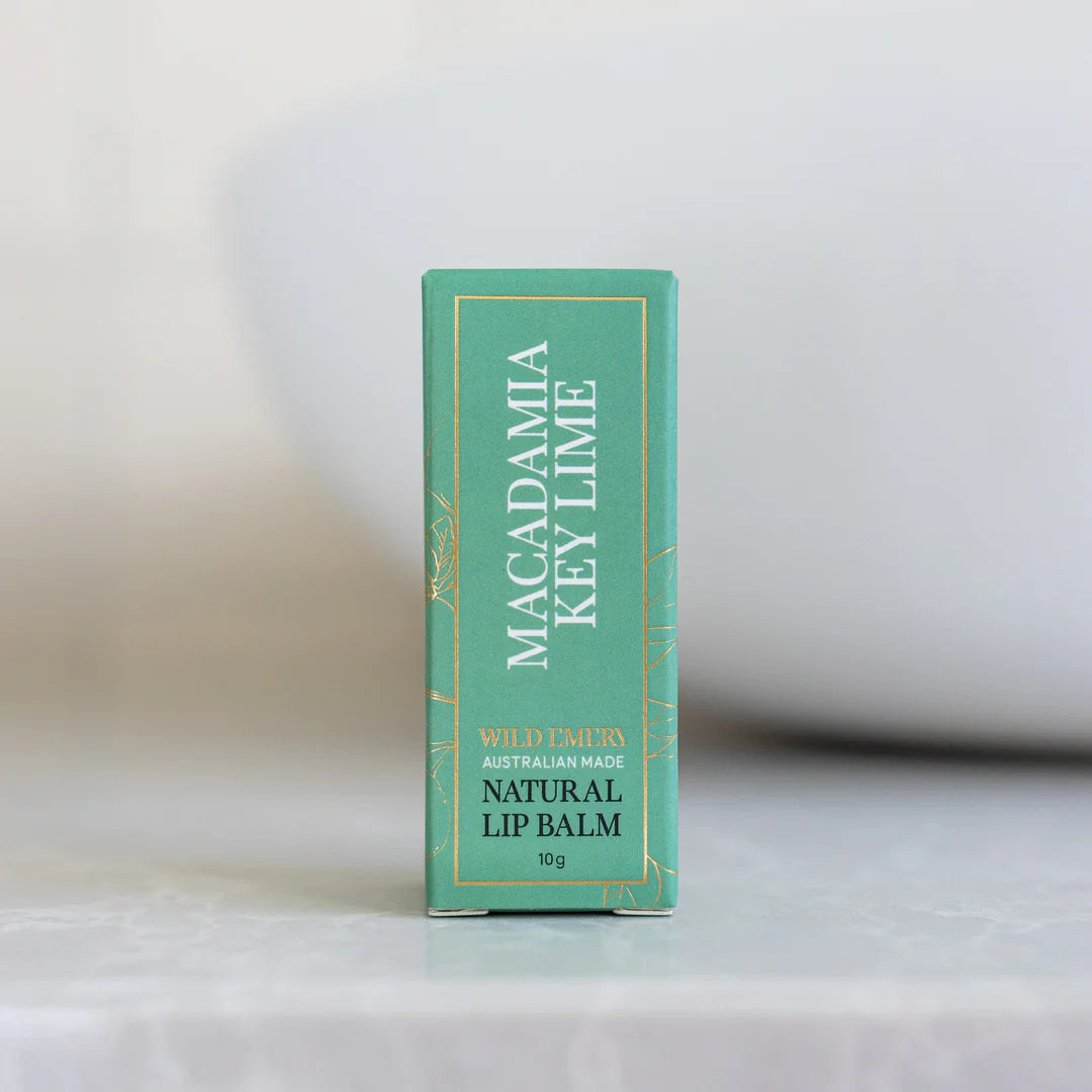 WILD EMERY NATURAL LIP BALM - Macadamia Key Lime