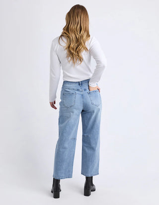 FOXWOOD AMBROSE BARREL JEAN - Light Blue Wash