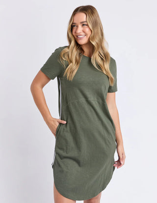FOXWOOD BAY TAPE DRESS - Khaki
