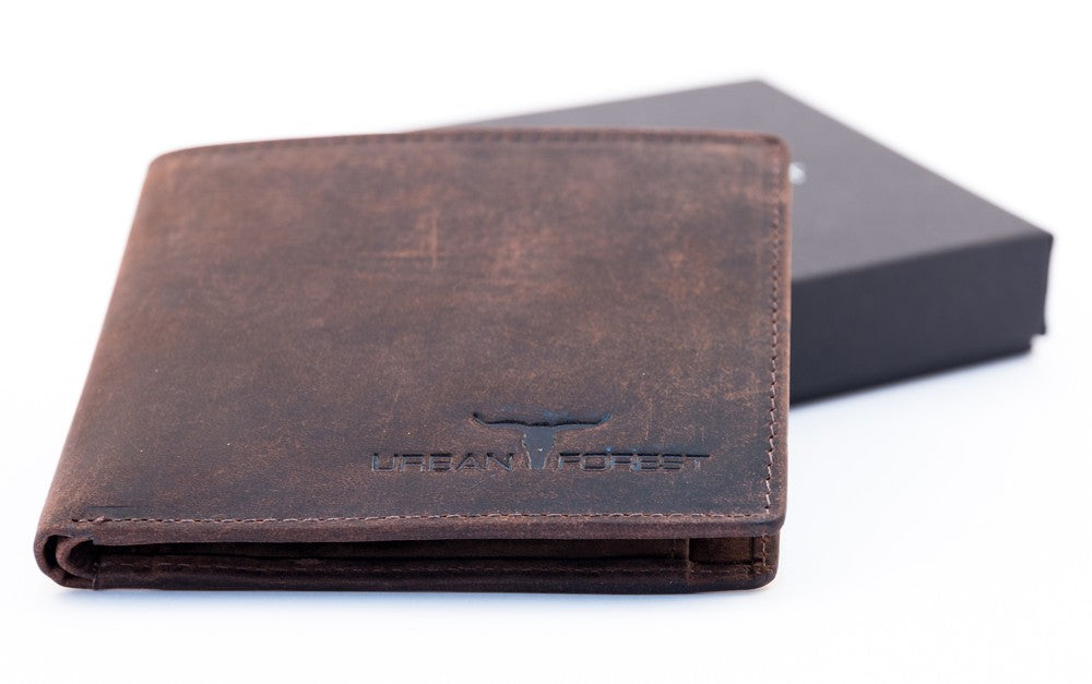 URBAN FOREST AMOS LEATHER WALLET - Nappa Brown
