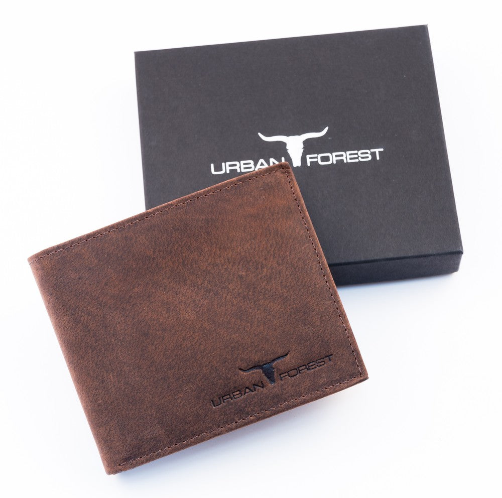 URBAN FOREST AMOS LEATHER WALLET - Nappa Brown
