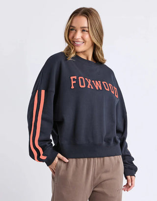 FOXWOOD - ELEVATED SUNDAY CREW - Navy/Orange