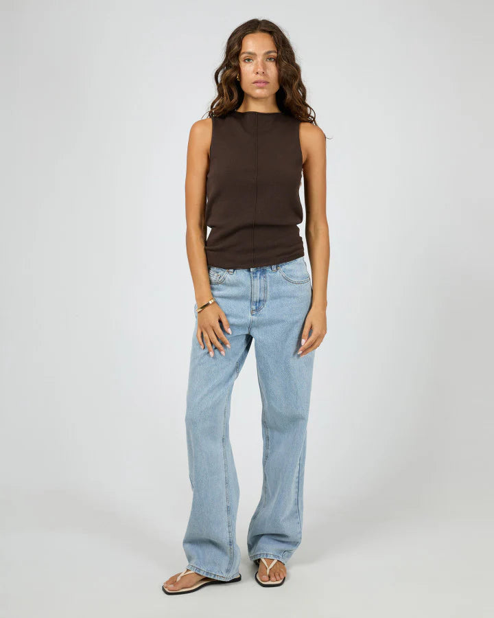 SILENT THEORY ELLIS TANK TOP - Chocolate