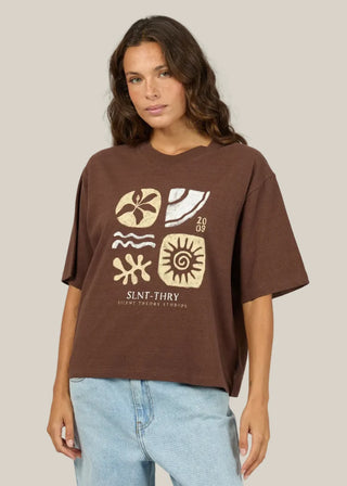 SILENT THEORY - ETERNAL RELAXED TEE - Brown