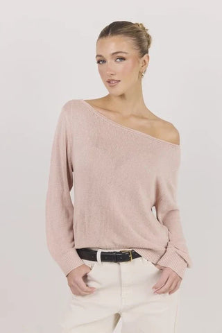 AMONG THE BRAVE - EVENTIDE OFF SHOULDER JUMPER - Blush