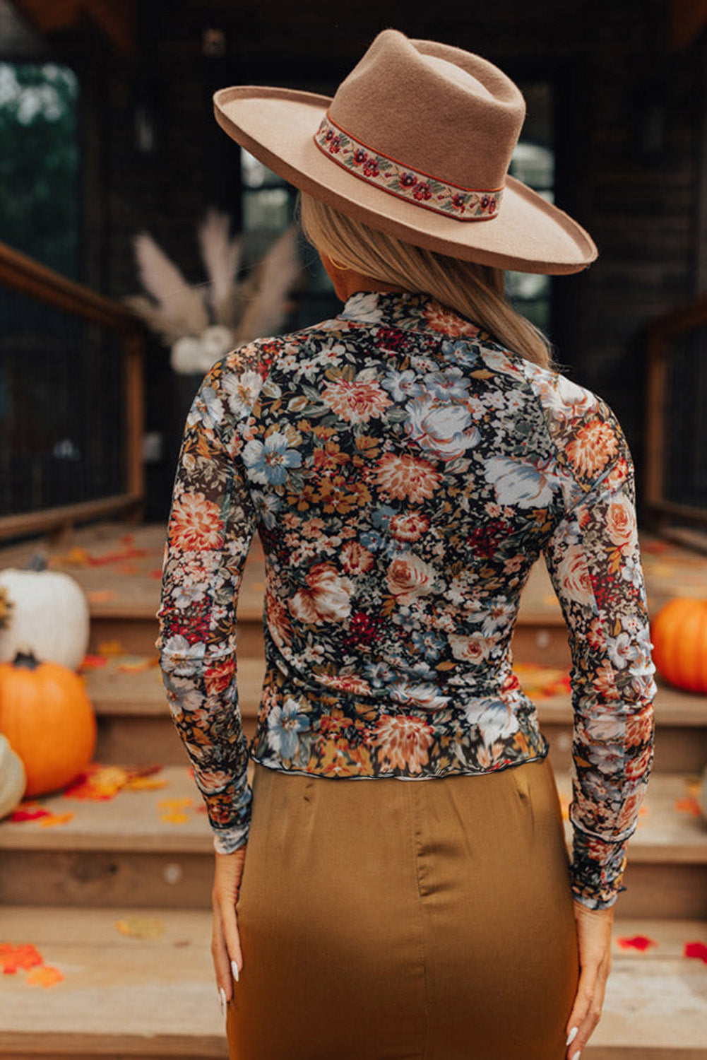 PRICKLE & POLLY FLORAL MESH TOP