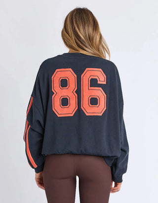 FOXWOOD - ELEVATED SUNDAY CREW - Navy/Orange