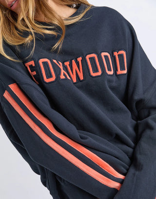 FOXWOOD - ELEVATED SUNDAY CREW - Navy/Orange