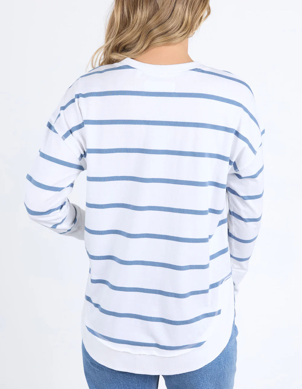 FOXWOOD FARRAH LONG SLEEVE - WHITE/CORNET BLUE STRIPE