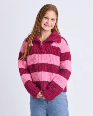 EVE GIRL -Daria 1/4 Zip Knit Jumper