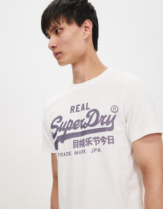 SUPERDRY VINTAGE VL NOOS TEE - ECRU
