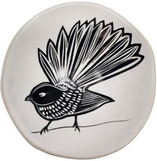 SMALL 7cm PORCELAIN BOWL - Black & White Fantail