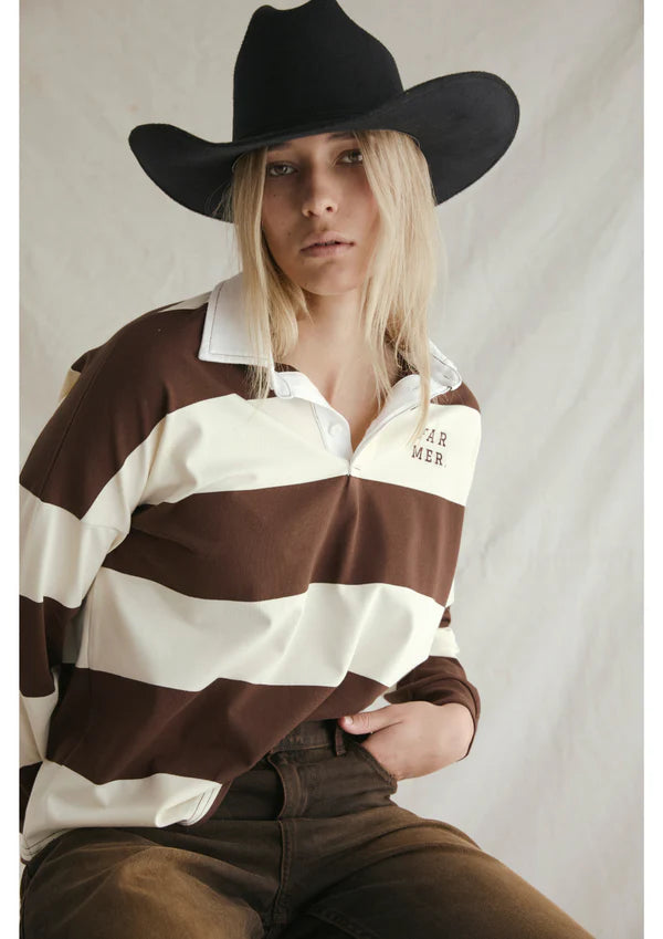 FAR MER BY WHITNEY -  JERSEY - Choc/Cream
