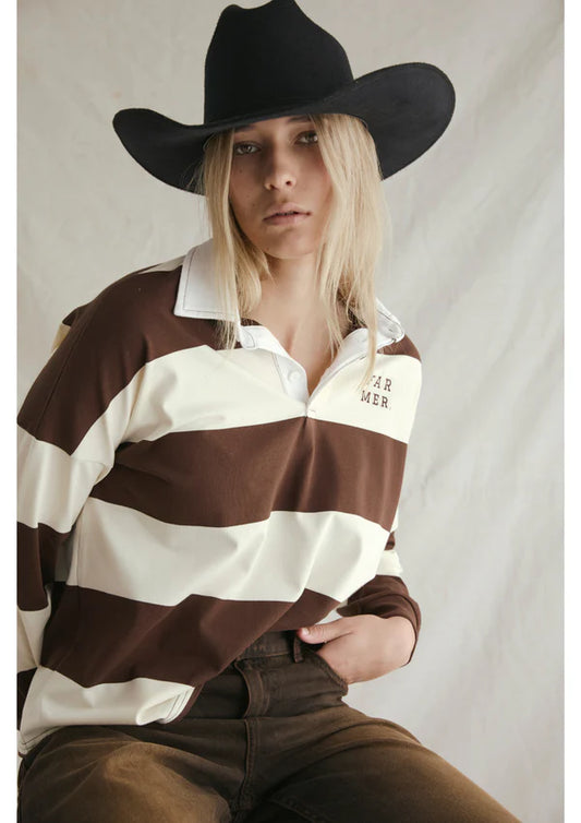 FAR MER BY WHITNEY -  JERSEY - Choc/Cream