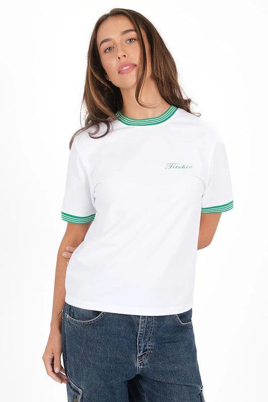 TITCHIE BELLA CONTRAST TEE - GREEN