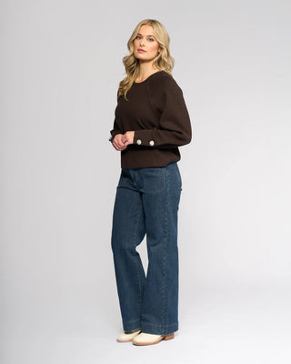 KNEWE JUNO SWEATER - Chocolate