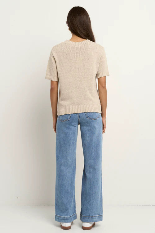 BY ROSA LOVEABLE KNIT TEE - Natural