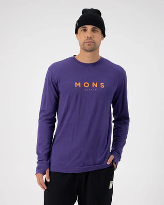 MONS ROYALE - Yotei Merino Classic Long Sleeve - VIOLET