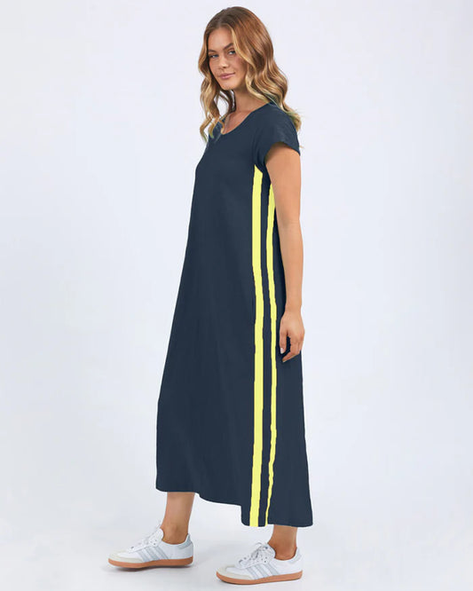 FOXWOOD - Recovery Dress Navy & Neon Lemon