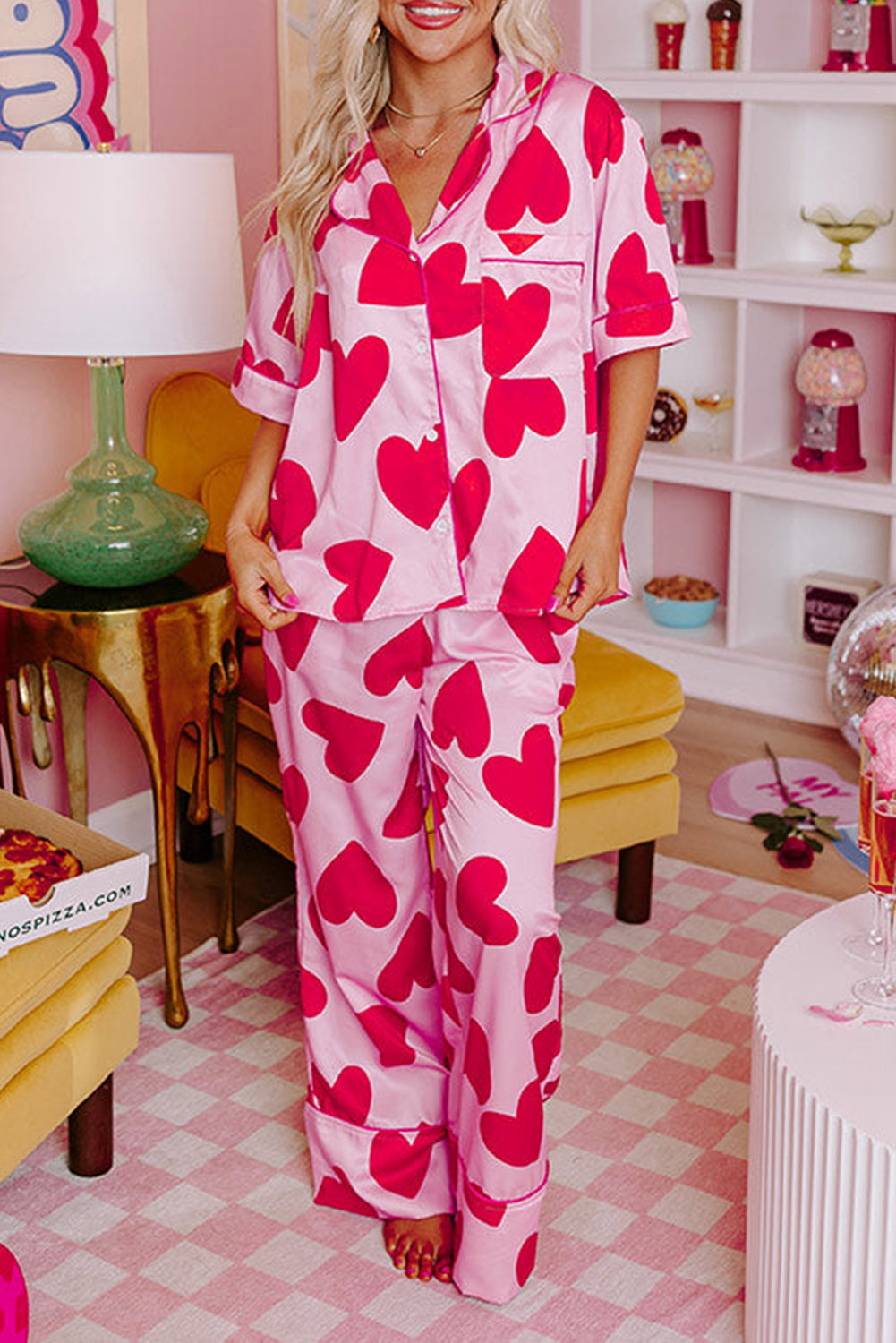 PRICKLE & POLLY Love Heart Pj set