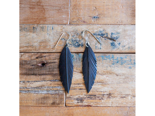 PLUMATIC EARRINGS - BLACK