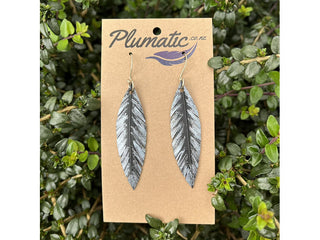 PLUMATIC EARRINGS - BLACK /SILVER