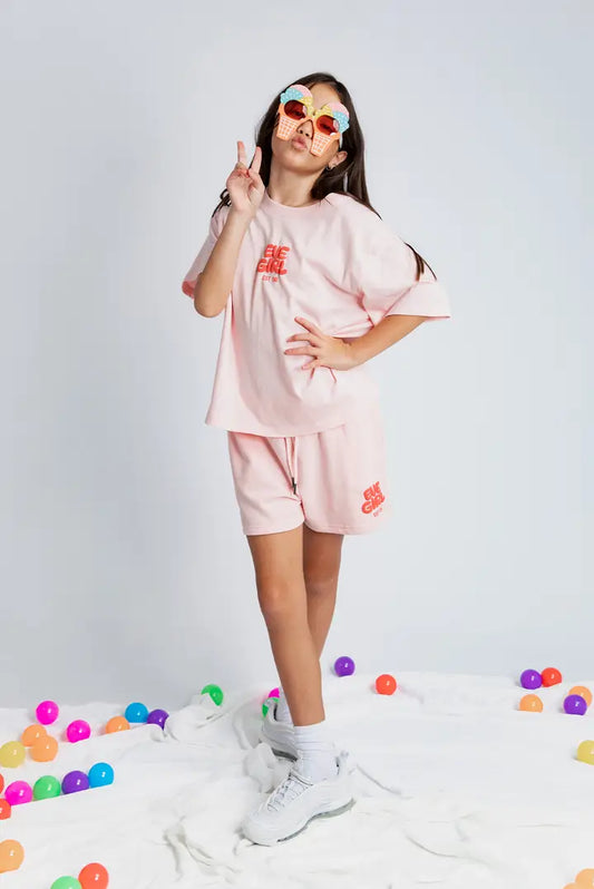 EVE GIRL SPORTS CLUB TEE - Pale Pink