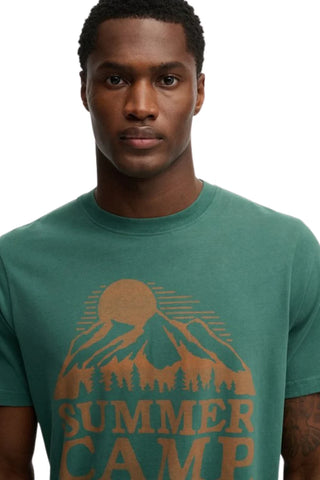 SUPERDRY - RETRO OUTDOOR RELAXED TEE - Hunter Green