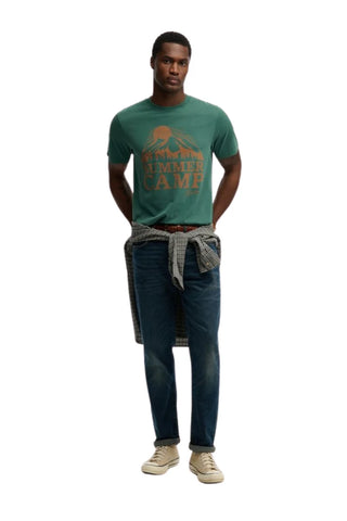SUPERDRY - RETRO OUTDOOR RELAXED TEE - Hunter Green