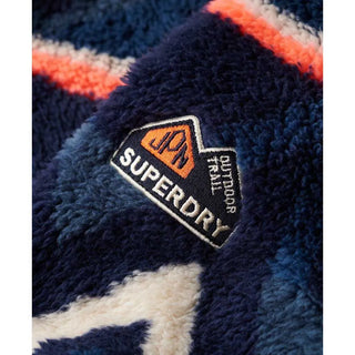 SUPERDRY SUPER SOFT HENLEY - Navy Terry Print