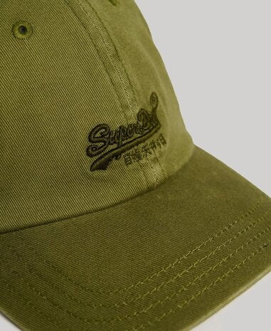 SUPERDRY VINTAGE EMBROIDERY CAP - Olive Khaki