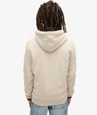 SUPERDRY OUTDOOR GRAPHIC STIPE HOODIE - Oatmeal  Grey Marle