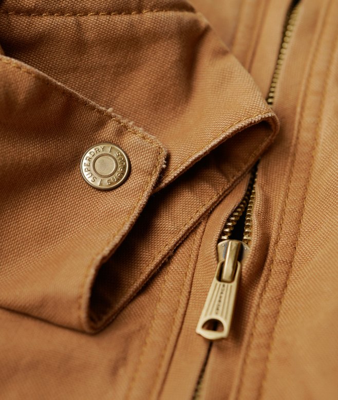 SUPERDRY SURPLUS RANCH JACKET - DENIM TOBACCO BROWN